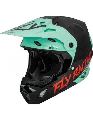 CASCO FLY RACING FORMULA CP RAVE SE NEGRO MENTA ROJO 2024