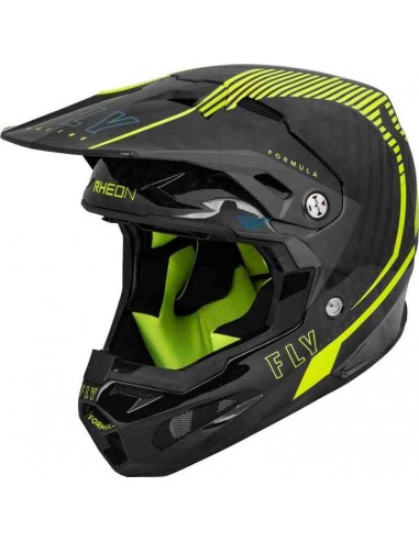 CASCO FLY RACING FORMULA CARBON TRACER AMARILLO FLUOR NEGRO 2024