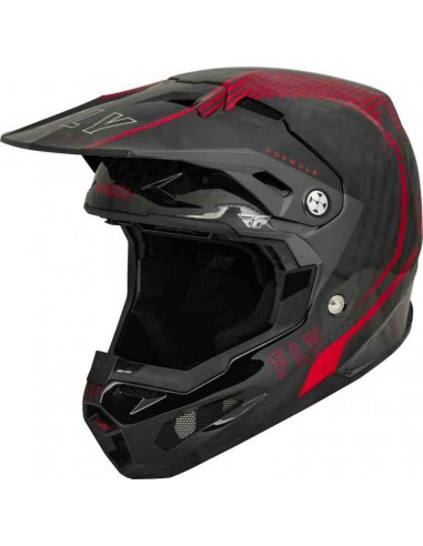 CASCO FLY RACING FORMULA CARBON TRACER ROJO NEGRO 2024