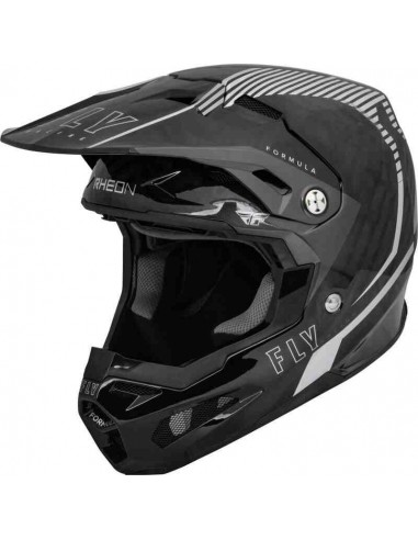 CASCO FLY RACING FORMULA CARBON TRACER PLATA NEGRO 2024