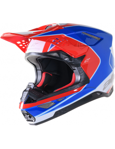 CASCO ALPINESTARS SUPERTECH S-M10 AEON ROJO AZUL BLANCO 2024