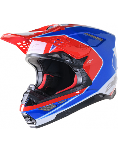 CASCO ALPINESTARS SUPERTECH S-M10 AEON ROJO AZUL BLANCO 2024