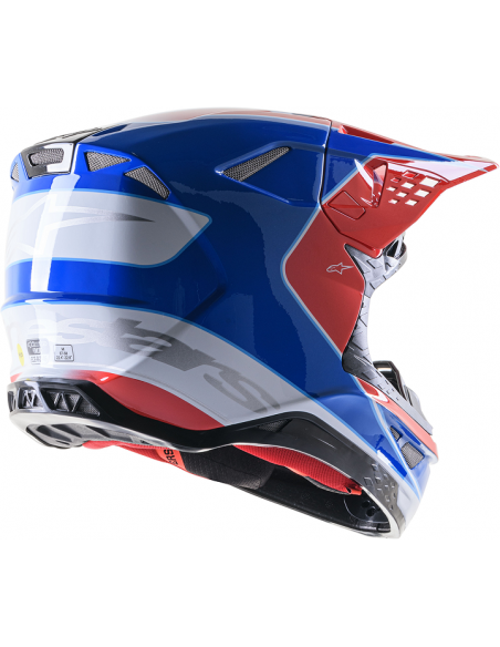 CASCO ALPINESTARS SUPERTECH S-M10 AEON ROJO AZUL BLANCO 2024