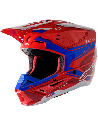 CASCO ALPINESTARS SUPERTECH SM5 ACTION 2 BRIGHT ROJO AZUL BRILLO 2024