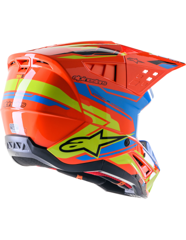 CASCO ALPINESTARS SUPERTECH SM5 ACTION 2 NARANJA FLUOR CYAN AMARILLO FLUOR 2024