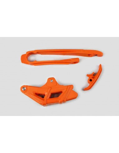 KIT GUIA CADENAS + PATIN DE BASCULANTE KTM EXC 125-450 12-23 NARANJA