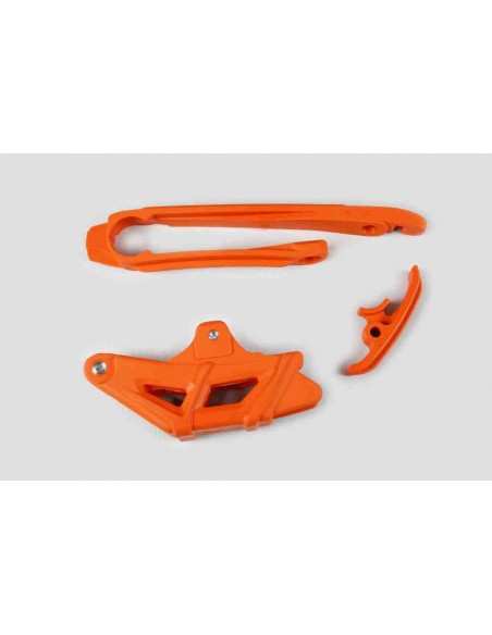 KIT GUIA CADENAS + PATIN DE BASCULANTE KTM EXC 125-450 12-23 NARANJA