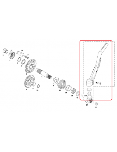 PEDAL DE ARRANQUE GAS GAS EC 125/200/250/300 01-19 RIEJU MR 250/300 20-