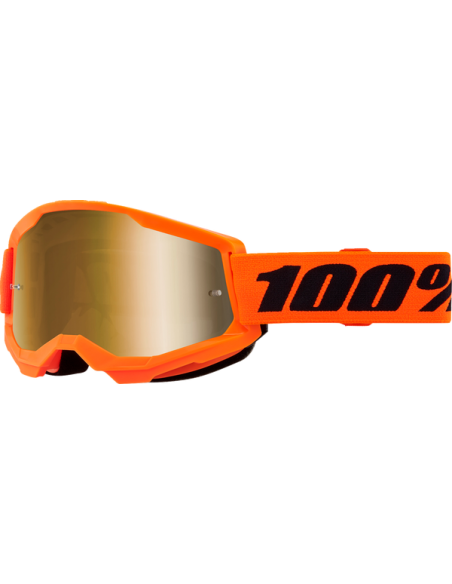 GAFA 100% STRATA 2 NARANJA - LENTE EFECTO ESPEJO DORADO