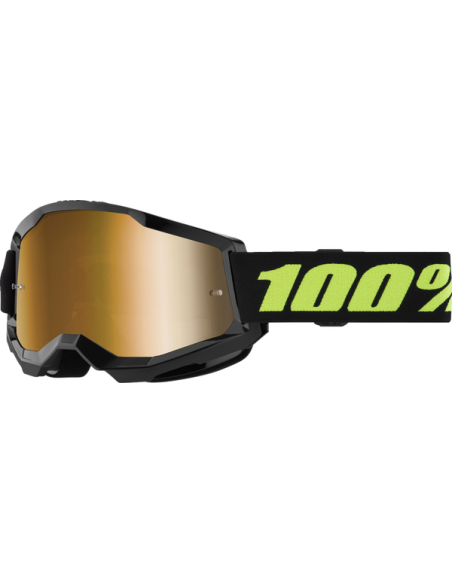 GAFA 100% STRATA 2 NEGRA - LENTE EFECTO ESPEJO DORADO