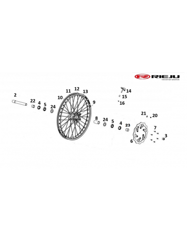8.- SEPARADOR COJINETES CARRETE DELANTERO