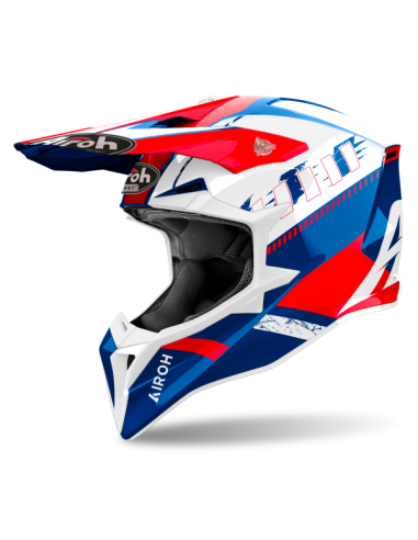 CASCO AIROH WRAAAP RELOADED AZUL ROJO GLOSS 2024