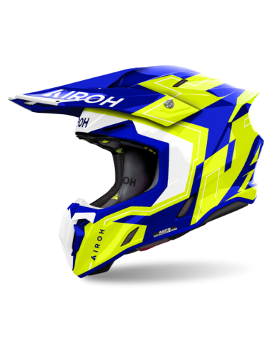 CASCO AIROH TWIST 3 DIZZY AZUL AMARILLO GLOSS 2024