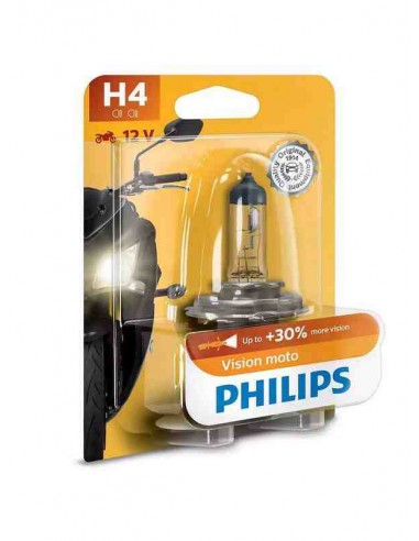 BOMBILLA HALOGENA PHILIPS H4 VISION MOTO 12V 60/55W