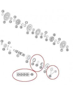 KIT REPARACION PIÑON SALIDA KTM 4T 06-18