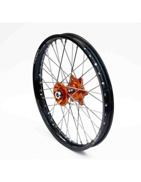 RUEDA COMPLETA DELANTERA RFX EXCEL KTM SX/SXF/EXC/EXCF 03-15 21X1.60 NEGRA NARANJA
