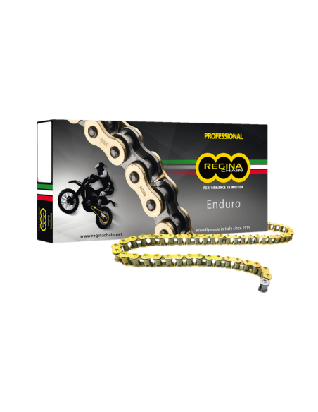 CADENA REGINA 520 ZSE CON RETENES 118 PASOS ORO