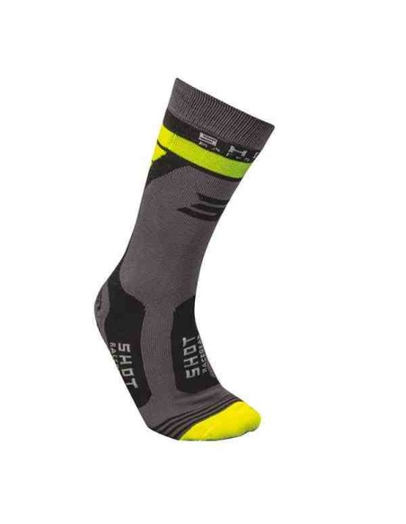 CALCETINES SHOT RACE 2.0 GRIS AMARILLO