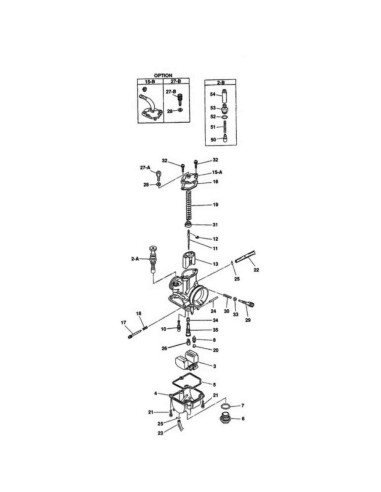 CARBURADOR KEIHIN PWK 28 CAMPANA CROMADA KEA 118 KEP 42 46-JJH TORNILLO RALENTI IZQUIERDAS
