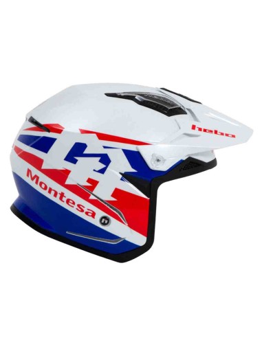 CASCO HEBO TRIAL ZONE 5 AIR MONTESA CLASSIC AZUL ROJO
