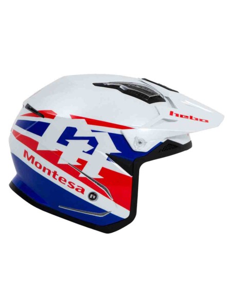 CASCO HEBO TRIAL ZONE 5 AIR MONTESA CLASSIC AZUL ROJO