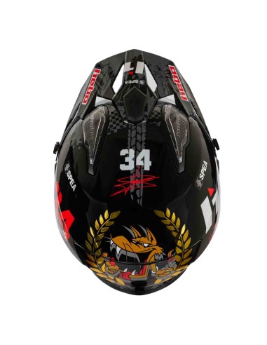 CASCO HEBO TRIAL ZONE 5 AIR MONTESA CLASSIC AZUL ROJO