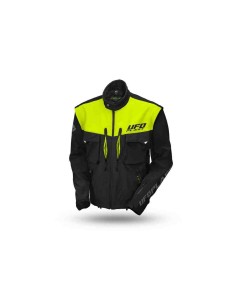 CHAQUETA UFO ENDURO TAIGA NEGRA AMARILLO FLUOR 2024