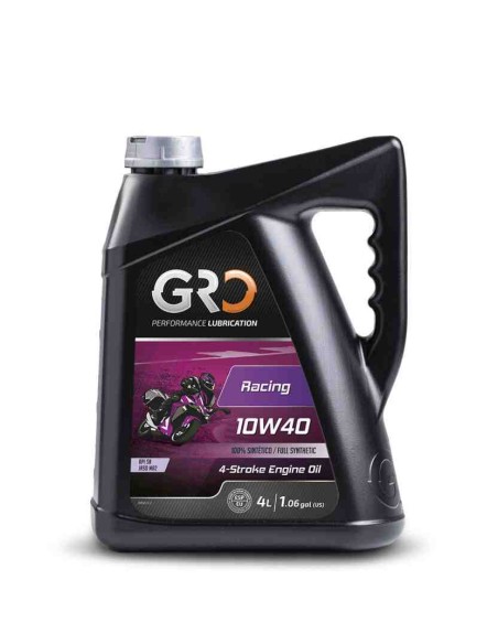 ACEITE GRO RACING 4T 100% SINTETICO 10W40 - 4 LITROS
