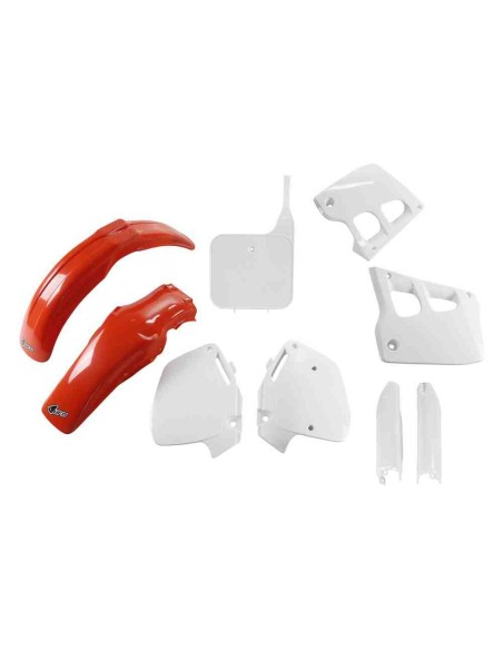 KIT PLASTICOS UFO HONDA CR 125 91-92 CR 250 91-92 ROJO BLANCO