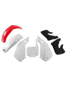KIT PLASTICOS UFO HONDA CR 125 98-99 CR 250 97-99 ROJO BLANCO NEGRO