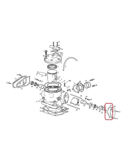 JUNTA TAPA VALVULA DE ESCAPE DERECHA GAS GAS 200/250/300 98-15 - 1MM