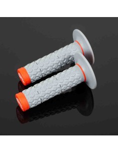 PUÑOS RENTHAL MX DUAL GLUE-ON CONFORT GRIS NARANJA