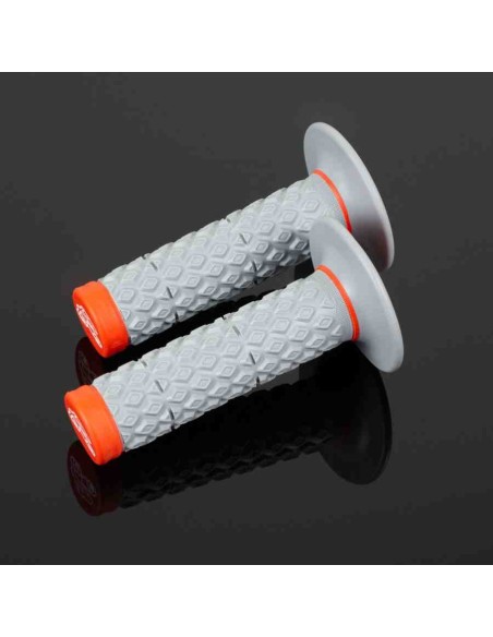 PUÑOS RENTHAL MX DUAL GLUE-ON CONFORT GRIS NARANJA