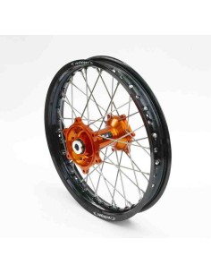 RUEDA COMPLETA TRASERA RFX KTM 18X2.15 NEGRA NARANJA