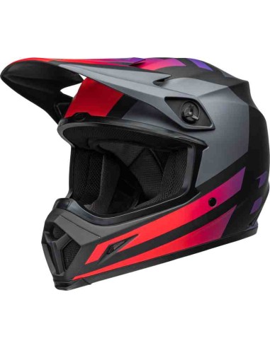 CASCO BELL MX-9 MIPS ALTER EGO GLOSS MATE NEGRO ROJO