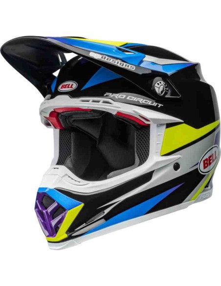 CASCO BELL MOTO 9S FLEX PRO CIRCUIT 24 GLOSS BLACK BLUE