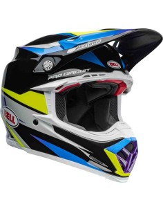 CASCO BELL MOTO 9S FLEX PRO CIRCUIT 24 GLOSS BLACK BLUE 2