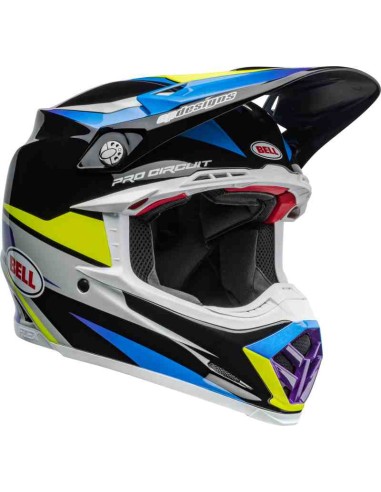 CASCO BELL MOTO 9S FLEX PRO CIRCUIT 24 GLOSS BLACK BLUE