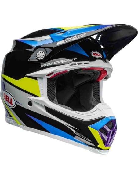 CASCO BELL MOTO 9S FLEX PRO CIRCUIT 24 GLOSS BLACK BLUE