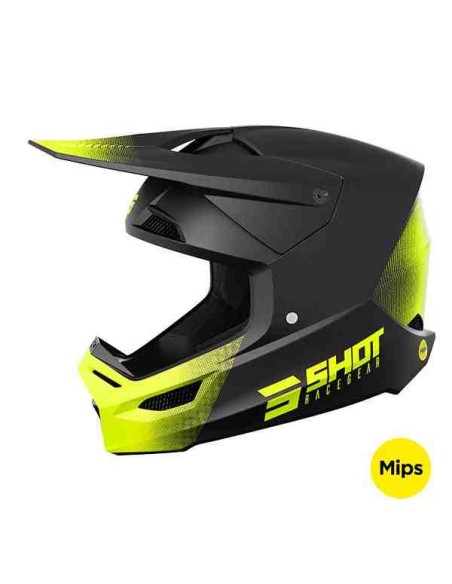 CASCO SHOT RACE DRAW NEGRO AMARILLO FLUOR MATE 2024