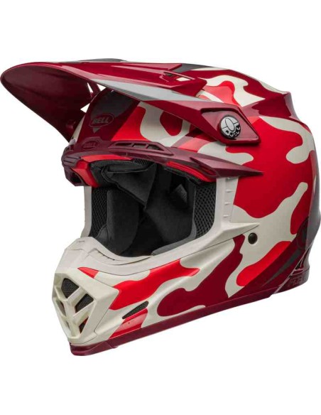 CASCO BELL MOTO 9S FLEX FERRANDIS MECHAN GLOS RED SILVER