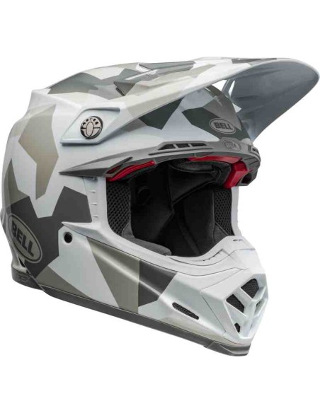 CASCO BELL MOTO 9S FLEX ROVER GLOSS WHITE CAMO
