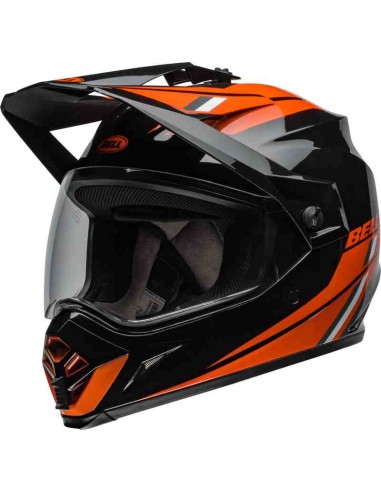 CASCO BELL MX-9 ADVENTURE MIPS ALPINE GLOSS BLACK ORANGE