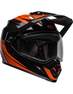 CASCO BELL MX-9 ADVENTURE MIPS ALPINE GLOSS BLACK ORANGE 2