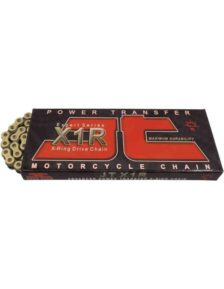 CADENA JT 520X1R REFORZADA CON RETENES 120 PASOS ORO