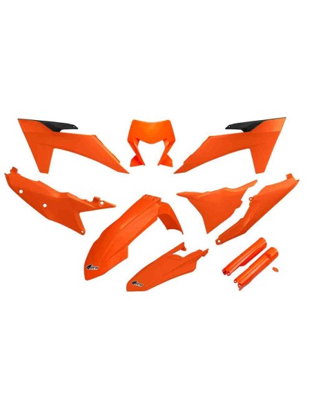 KIT PLASTICOS UFO KTM EXC 150-300 2024 EXCF 250-500 2024 NARANJAS