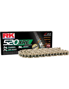 CADENA RK 520 XRE RETENES REFORZADA 120 PASOS ORO