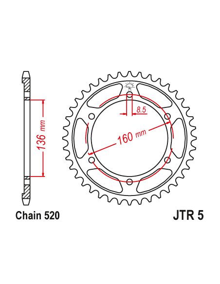 OUTLET CORONA DE ACERO JT BMW F 650 GS 03-08 - 41 DIENTES