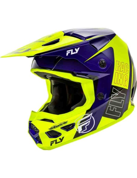 CASCO FLY RACING KINETIC RALLY HI VIS AZUL NEGRO 2025 CASCO FLY RACING KINETIC RALLY HI VIS AZUL NEGRO 2025