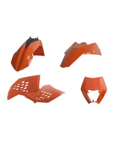 KIT PLASTICOS POLISPORT KTM EXC/EXCF 08-11 NARANJAS